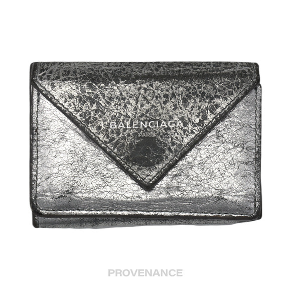 🔴 Balenciaga Papier Mini Wallet - Metallic - Picture 1 of 8